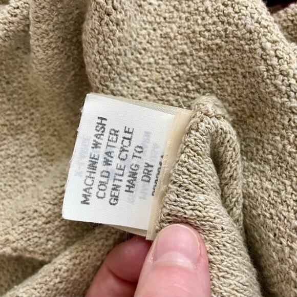 Vintage 1990s Green Brand Oatmeal Marled Knit Sweater XL - Picture 14 of 14